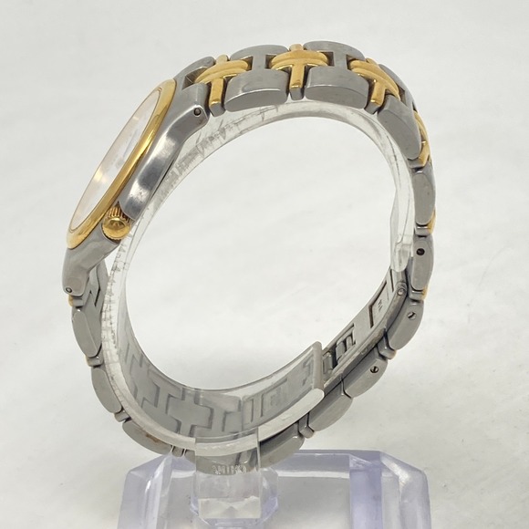 Movado Olympian Watch Men 36mm Silver Gold Tone Date 81.E2.887.2 New Battery 7" - Picture 5 of 14